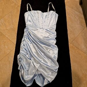 Elegant Blue Mini Dress